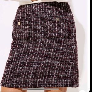 LOFT Boucle shift skirt